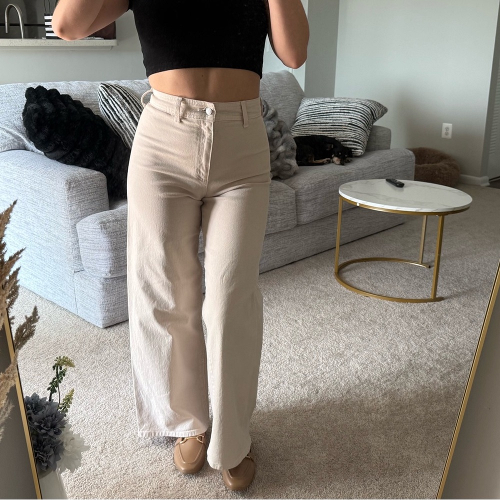 Universal Thread Beige Sailor Wide Leg Pants
